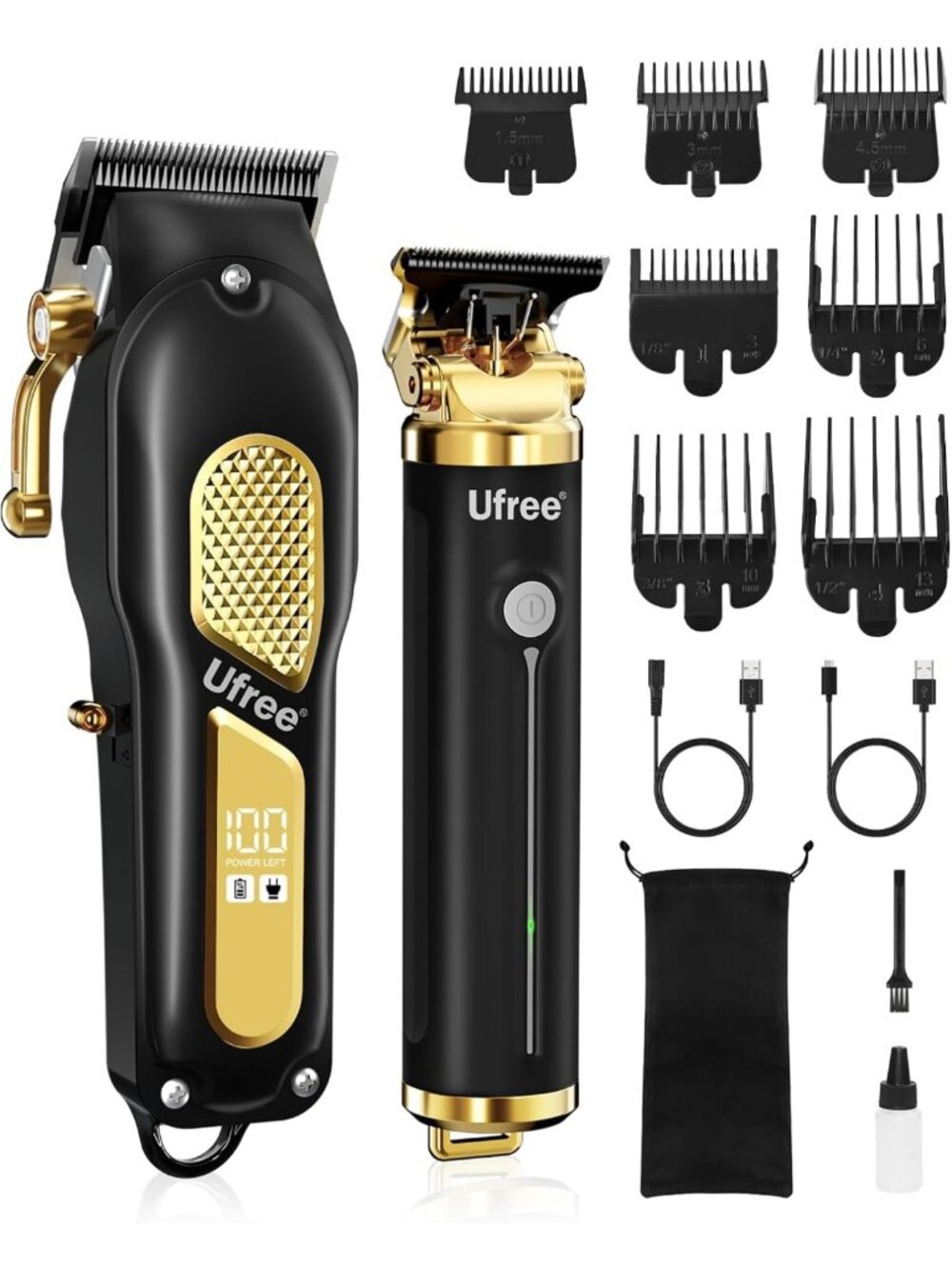 Cordless Hair Clippers for Men - Professional Barber Trimmer Set, Grooming Kit